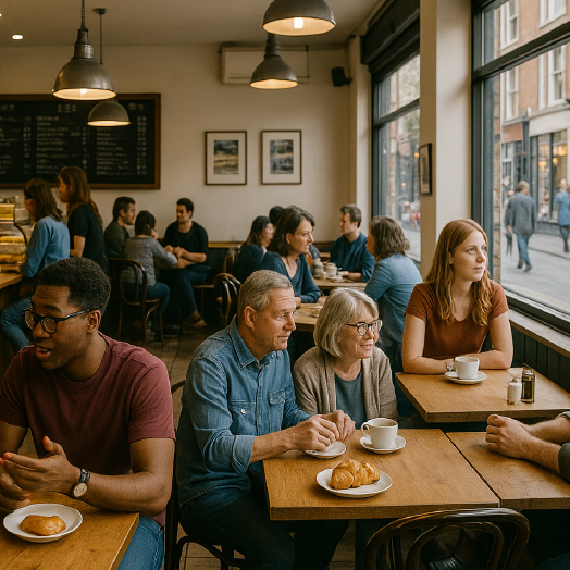 People in a cafe